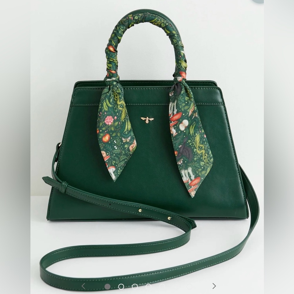 NWT Fable Forest Green Handbag by Artist Catherine Rowe
